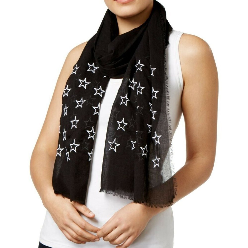 INC International Concepts Embroidered Stars Scarf